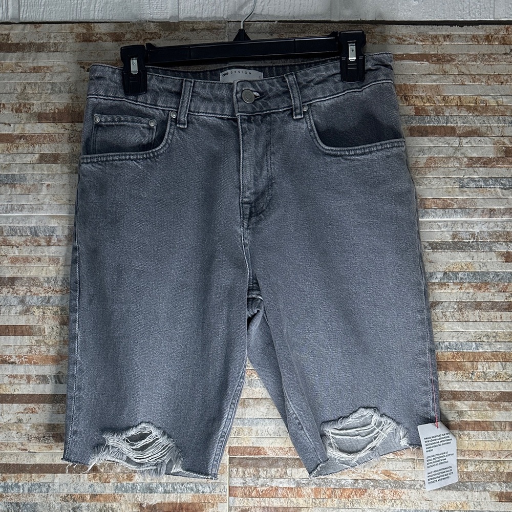 ASOS Charcoal Jean Shorts for Men